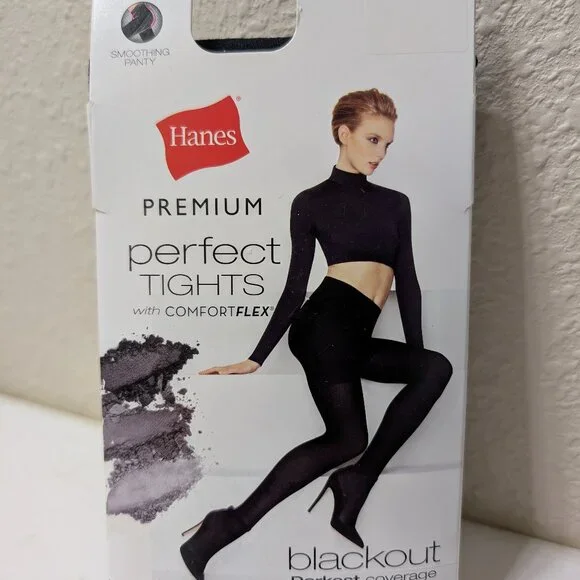 New with tags Hanes premium perfect tights with comfort flex blackout - Picture 1 of 3